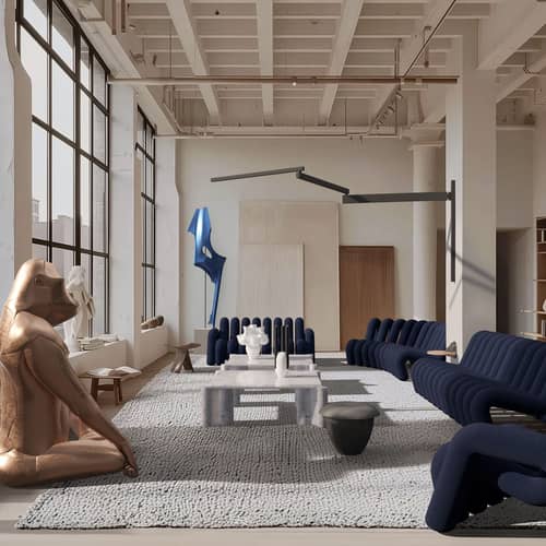 Sofa Extra Bold Sofa textil rot / 2-Sitzer - L 148 cm (8 Röhren) - Moustache - Rot-Ecru Rot - Kaltschaum, Stahl, Wolle