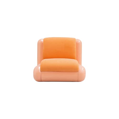 Fauteuil rembourré T4 / Fibre de verre - UMA OBJECTS - Blush Pink - Fibre de verre, Mousse, Tissu