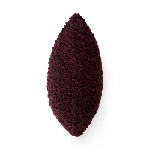 Kissen Bobble textil violett / Handgewebt – 45 x 45 cm - Tom Dixon - Bordeaux - Recycelte Bouclé-Wolle, Recyceltes Polyester