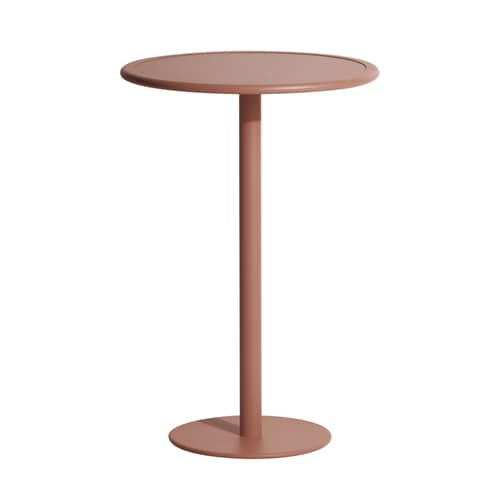 Mange-debout Week-end métal marron / Ø 70 x H 105 cm - Aluminium - Petite Friture - Terracotta - Aluminium