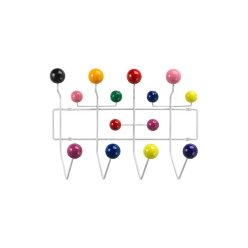 Portemanteau mural Hang it all multicolore / Eames (1953) - Vitra - Multicolore - Acier, Bois massif