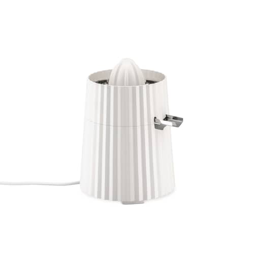 Presse-agrumes électrique Plissé blanc - Alessi - Blanc - Acier inoxydable, Résine thermoplastique