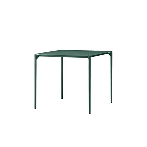 Table carrée Novo / 80 x 80 cm - AYTM - Vert forêt - Acier thermolaqué, Aluminium thermolaqué
