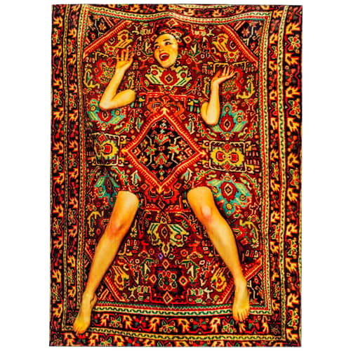 Tapis Toiletpaper - Lady on Carpet  multicolore / 194 x 280 cm - Seletti - Lady on Carpet - Polyamide