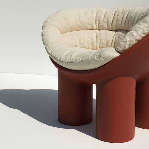 Accessoire / Coussin INDOOR pour fauteuil Roly Poly - Driade - Blanc (coton Bonifacio 02) - Coton