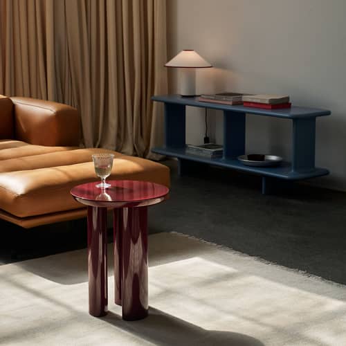Scaffale Archivo JH43 by Jaime Hayon legno blu / Consolle bassa - L 140 x H 54 cm - &tradition - Azzurro - MDF laccato