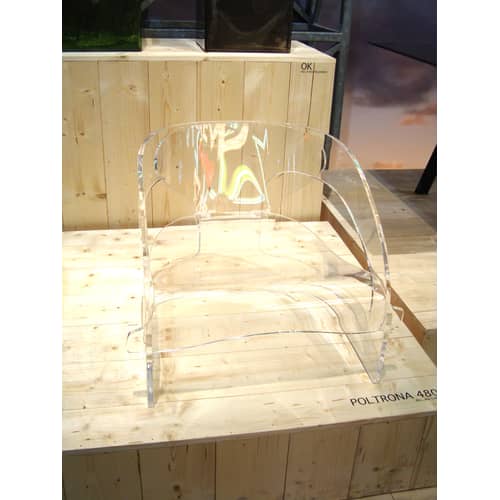4801 Armchair plastic material transparent by Joe Colombo - Limted edition - Kartell - Clear - PMMA