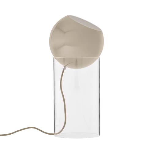 Lampe Topan VP14 metall beige / H 46 cm - Verner Panton, 1959 - &tradition - Graues Beige - lackiertes Aluminium, Polyacryl