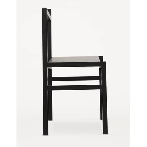Chaise 9.5° bois noir / Illusion d\'optique - Frama  - Noir - Frêne teinté