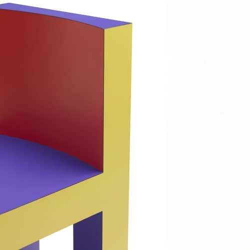 Chaise Tagadà Chair - STAMULI - Violet / Jaune / Rouge - Contreplaqué, Stratifié HPL