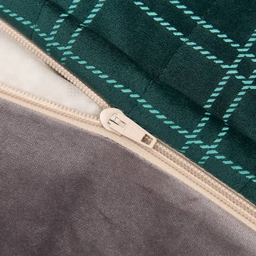 Kindersessel Chelsea textil grün / Sitzkissen - Eco-velours - NOBODINOZ - Dunkelgrün & Minze / Großes Grillgitter - Expandiertes Polystyrol, Öko-Samt