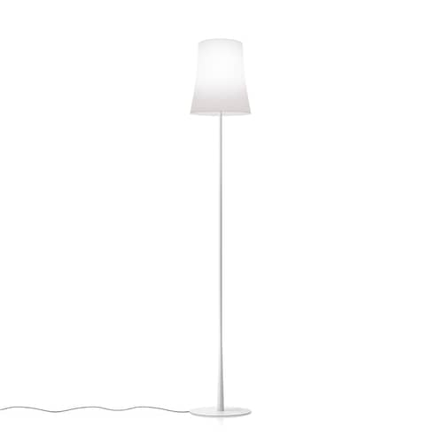 Lampadaire Birdie Easy   plastique blanc / H 150 cm - Foscarini - Blanc - Aluminium laqué, Polycarbonate