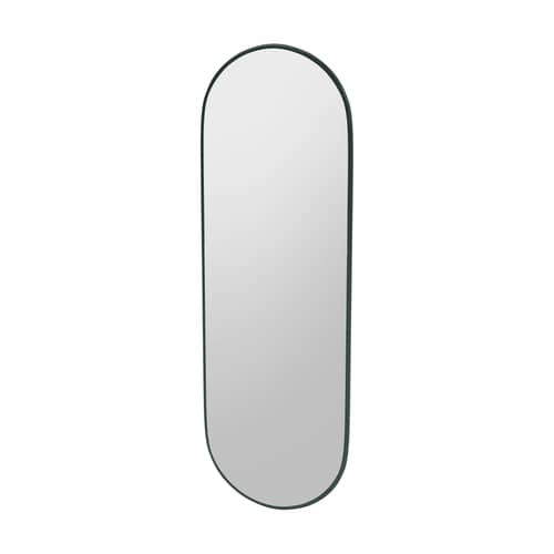 Miroir mural Colour Frame - Figure bois noir / 46,8 x 138 cm - MONTANA - Noir 05 -  Verre miroir, MDF laqué