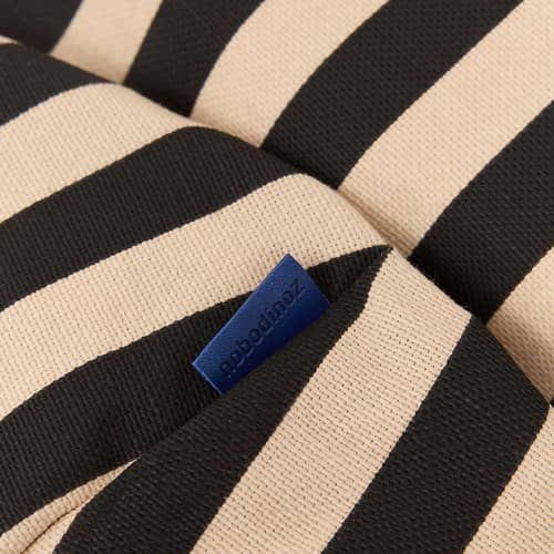 Sitzkissen für Kinder Bliss textil schwarz - NOBODINOZ - Schwarz & Sand - Expandiertes Polystyrol, Organische Baumwolle