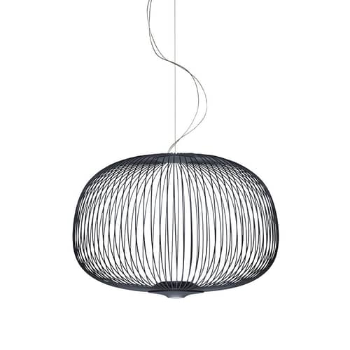Sospensione Spokes 3 My Light metallo grigio nero / LED - Bluetooth / Ø 61 x H 42 cm - Foscarini - Grafite - Acciaio verniciato, alluminio verniciato