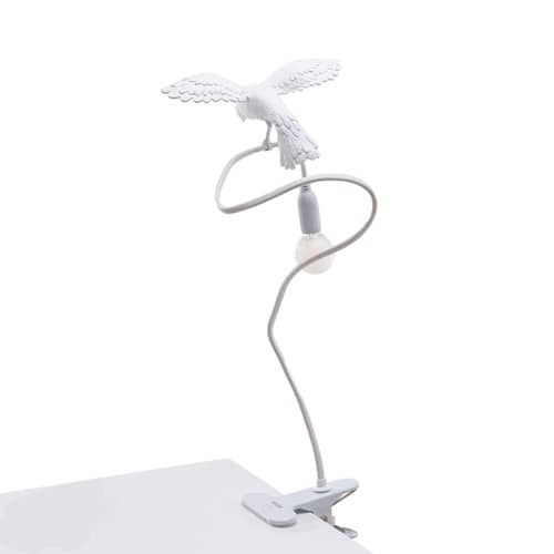 Spot à pince Sparrow / Cruising plastique blanc - Seletti - Cruising / Blanc - Acier, Résine