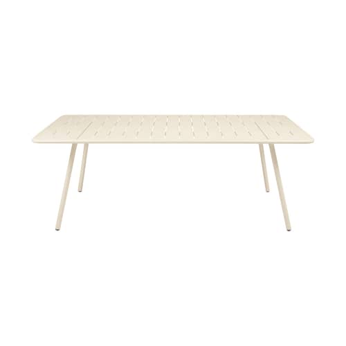 Table rectangulaire Luxembourg métal beige / 207 x 100 cm - 8 à 10 personnes - Fermob - Beige latte - Aluminium