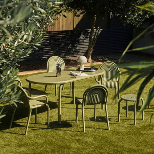 Tabouret Groove Tom Dixon - Vert - Métal | Made In Design