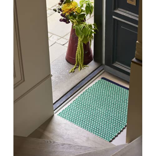 Tapis   vert / Jute & laine - 50 x 70 cm - Hay - Vert - Jute, Laine