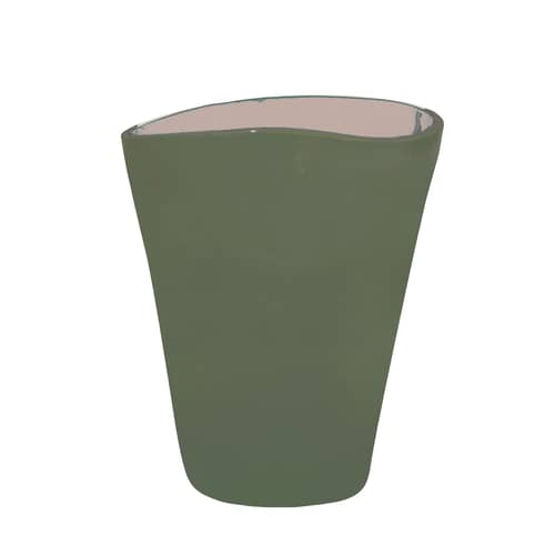 Vase Double Jeu céramique vert / Large - H 29 cm - Maison Sarah Lavoine - Kaki / Ecru - Céramique