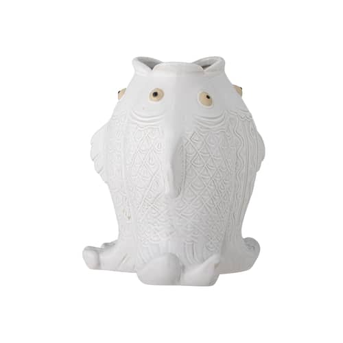 Vase Fili céramique blanc / Ø 17 x H 19 cm - Bloomingville - Blanc - Grès