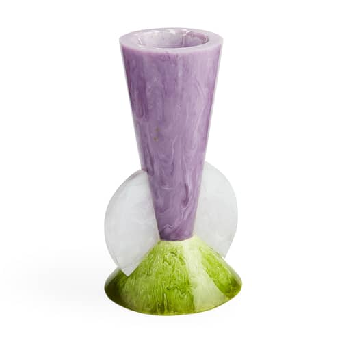 Vase Mustique Tapered Bud violet / Acrylique - Jonathan Adler - Tapered Bud / Améthyste, olive & blanc - Acrylique