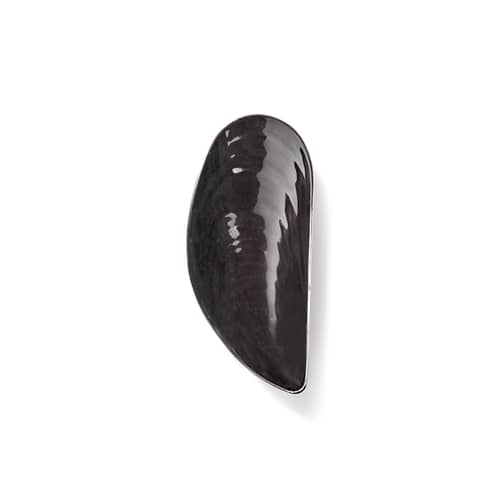 Marcel Small Bowl ceramic black / 17.5 x 7.5 cm - Serax - Black & White - Enamelled china