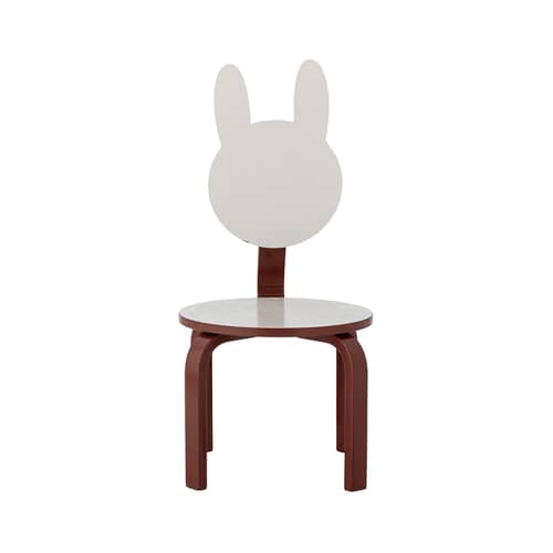 Liova Children\'s chair wood red - Bloomingville - Brick red / white - MDF, Plywood