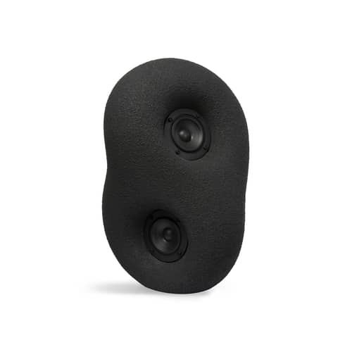 Enceinte Acoustic Sculpture matériau composite noir / Sculpté main - Bluetooth 5.0 - Transparent Speaker - Noir - Jesmonite
