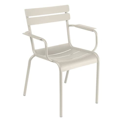 Fauteuil empilable Luxembourg Bridge métal gris - Fermob - Gris argile - Aluminium laqué