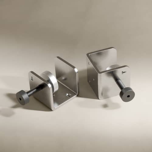 Fixation murale Bracket Core / Avec étau - Pour créer étagère - TIPTOE - Inox brossé - Acier inoxydable brossé