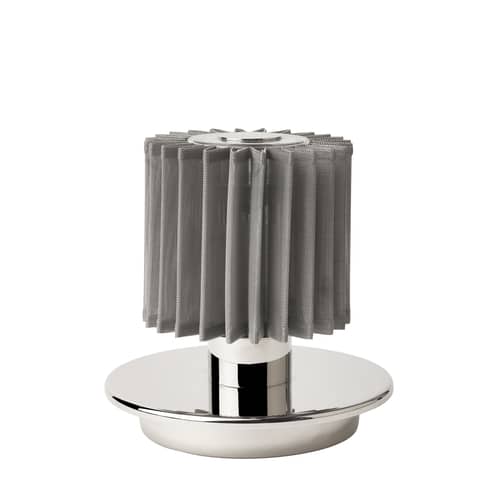 Lampada senza fili ricaricabile In The Sun Table LED vetro argento metallo / LED - Ricarica USB - DCW éditions - Base d\'argento / Maglia d\'argento - Acciaio, Alluminio, Vetro