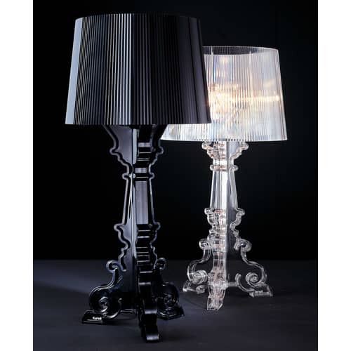 Lampe de table Bourgie plastique transparent / H 68 à 78 cm - Ferruccio Laviani, 2004 - Kartell - Cristal - Polycarbonate 2.0