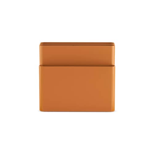  Magazine holder plastic material brown / Giotto Stoppino, 1983 reprint - Kartell - Earth - Recycled thermoplastic technopolymer