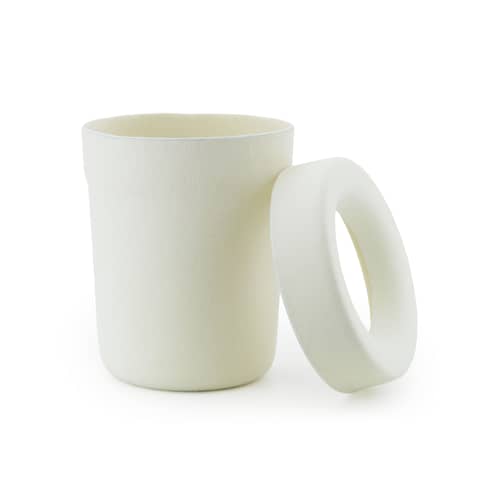 Papierkorb Hide textil weiß / Filz, recycelt - Normann Copenhagen - Creme - Recycelter PET-Filz