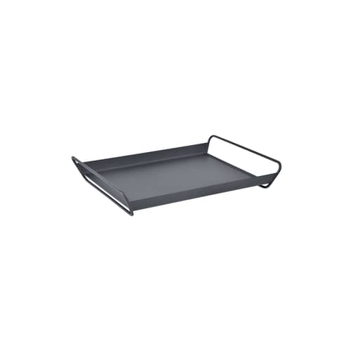 Vassoio Alto / Acciaio - 53 x 38,5 cm - Fermob - Carbone - Acciaio elettrozincato