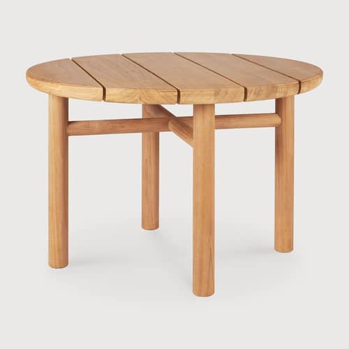 Table basse Quatro Outdoor / Ø 68 x H 42 cm - Teck - Ethnicraft - Teck - Teck massif