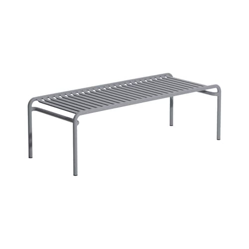 Table basse Week-end métal gris / 127 x 51 cm - Aluminium - Petite Friture - Gris Pierre - Aluminium