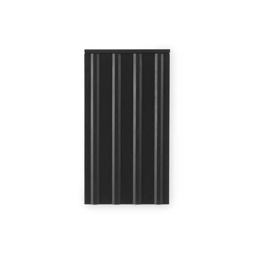 Wandablage Rib holz schwarz / B 40 x T 23 x H 73 cm - Normann Copenhagen - Schwarz - Eichenfurnier, massive Eiche
