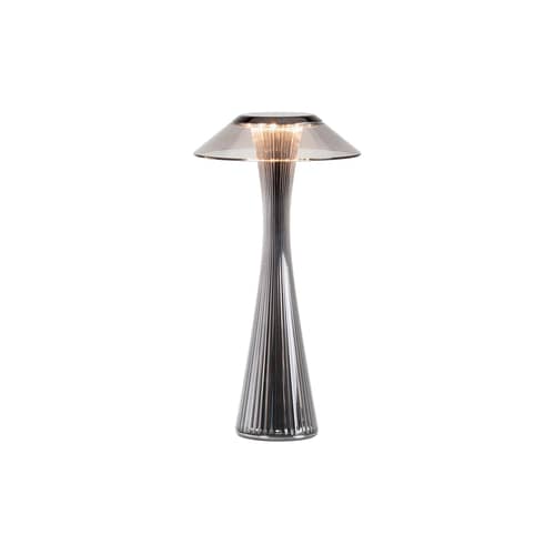 Space Indoor LED Wireless rechargeable lamp plastic material metal / LED - Rechargeable - Kartell - Titanium - ABS, PMMA