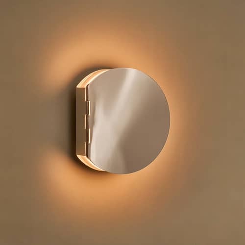 Applique salle de bains Poudrier LED métal / Miroir - DCW éditions - Nickel - Acier, Verre