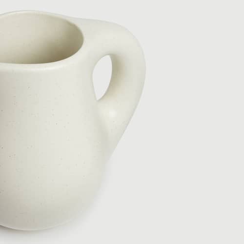Carafe Dough céramique blanc / Ø 15 x H 19,8 cm - TOOGOOD - Crème - Grès émaillé