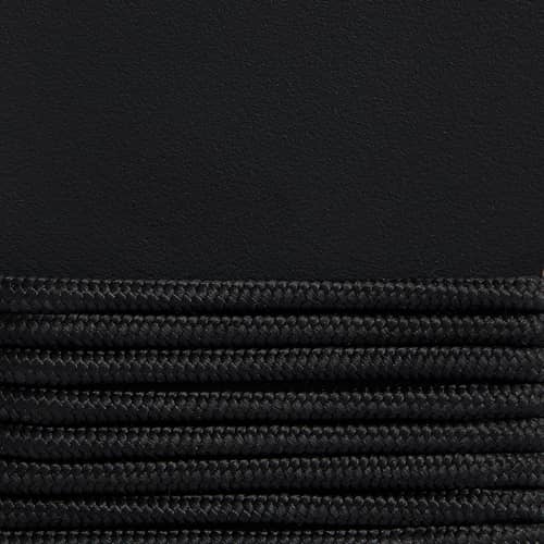 Palissade Cord Dining chair textile black / Rope Recycled fabric - Hay - Charcoal grey - Epoxy lacquered steel, Rope in recycled polyester fabric