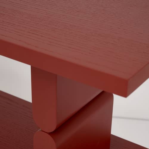 Étagère Coloured Wood Noon bois rouge / L 118 x H 107 cm - NOBODINOZ - Rouge brique - Frêne