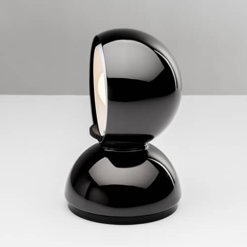 Lampada da tavolo Eclisse metallo nero / Edizione limitata 100simo anniversario - Artemide - Nero lucido - Metallo