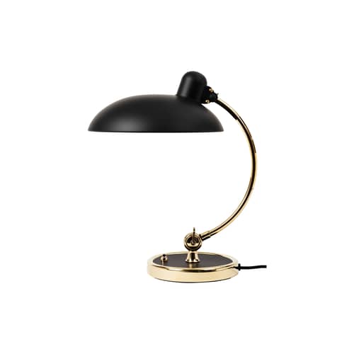 Lampe de table Kaiser idell noir or métal / Réédition 1930 - Edition limitée - Fritz Hansen - Noir mat / Laiton poli - Acier peint, Laiton poli