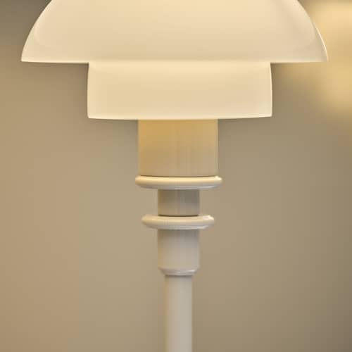 Lampe de table PH 2/1 beige / Réédition 1927 - Louis Poulsen - Beige brillant / Blanc - Aluminium laqué, Verre soufflé bouche