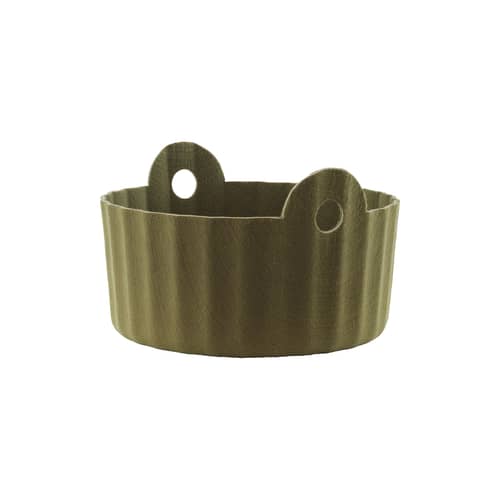 Panier Colu vert / Ø 44 cm - Feutre recyclé - Normann Copenhagen - Vert olive - Feutre PET recyclé