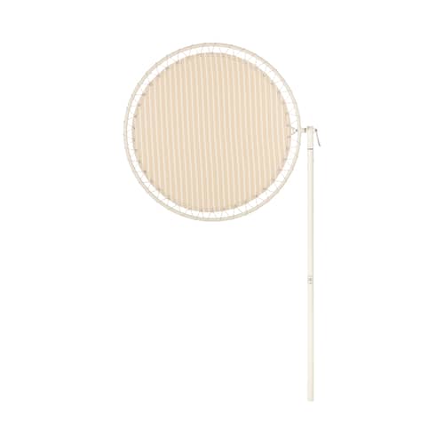 Vista Parasol textile beige / Swivel - Ø 140 cm - BUSINESS & PLEASURE - Monaco (beige stripes) - Pleasuretex® outdoor fabric, Thermolacquered aluminium