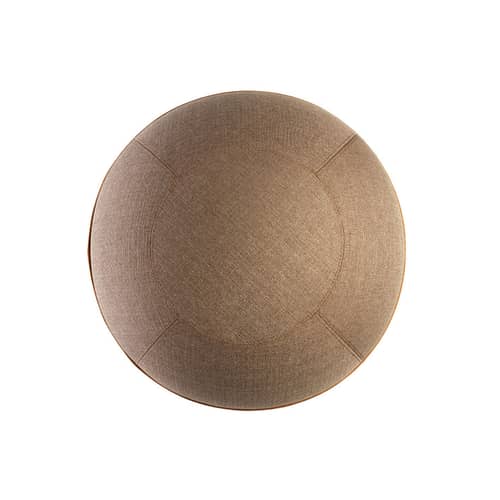 Sitzkissen Original textil braun beige / Ø 55 cm - BLOON PARIS - Trufa - Polyester-Gewebe, PVC